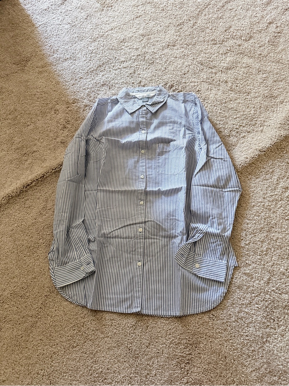 Classic Blue Stripe Button-Down Shirt